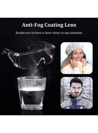 2 Pcs Clear Safety Glasses, Anti Dust Impact Scratch Resistant Splash Proof Goggles, for Shooting, Lab, Outdoor, Workplaces - view 4