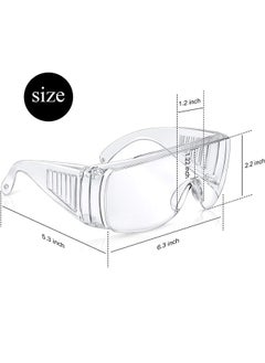 Zoreya 2 Pcs Clear Safety Glasses, Anti Dust Impact Scratch Resistant Splash Proof Goggles, for Shooting, Lab, Outdoor, Workplaces  - Image 2