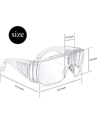 2 Pcs Clear Safety Glasses, Anti Dust Impact Scratch Resistant Splash Proof Goggles, for Shooting, Lab, Outdoor, Workplaces - view 2
