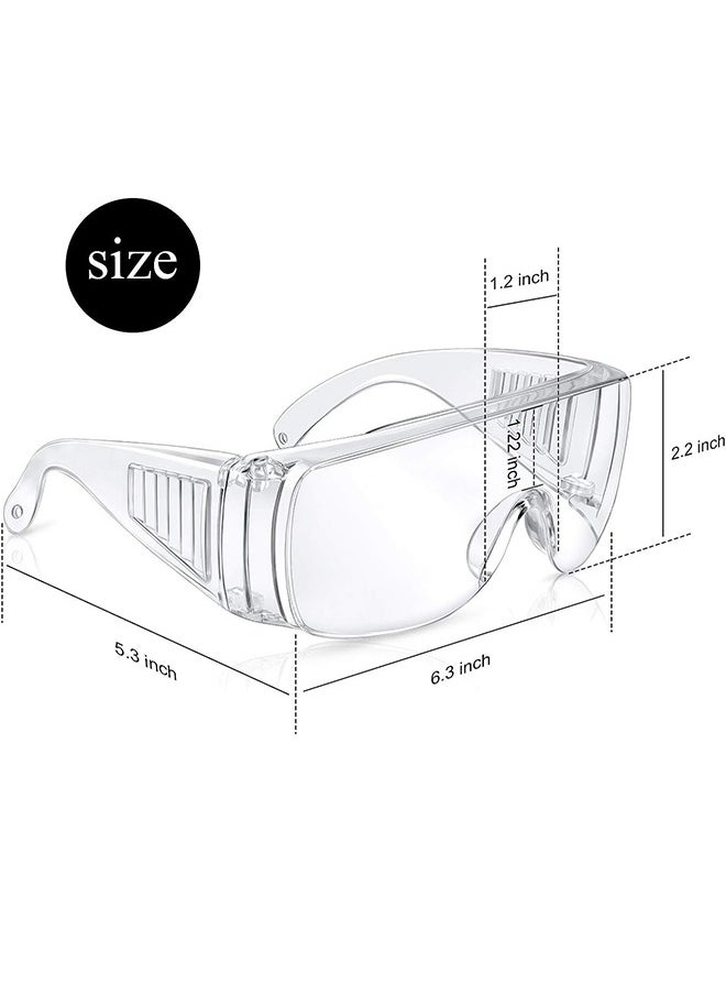 Zoreya 2 Pcs Clear Safety Glasses, Anti Dust Impact Scratch Resistant Splash Proof Goggles, for Shooting, Lab, Outdoor, Workplaces  - Image 2