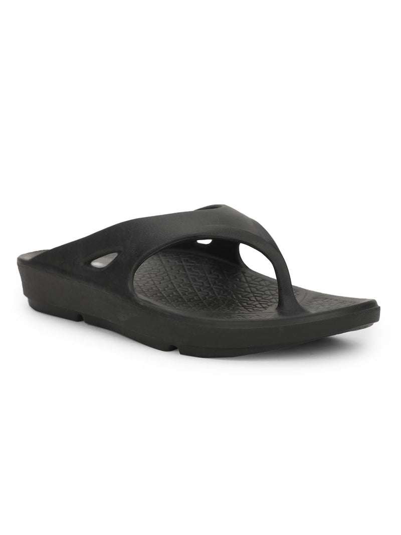 Bata 8716 Noah E Black Casual Slip-On Thong Slippers for Men UK Size- 8 - Image 1