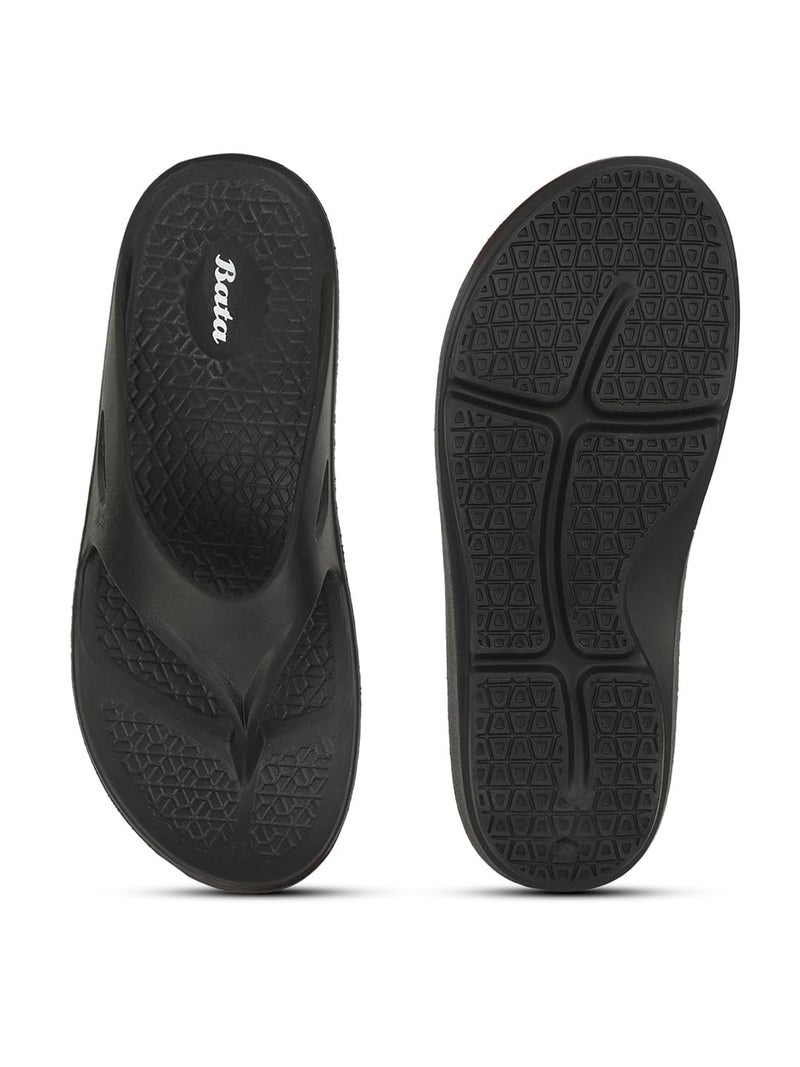 Bata 8716 Noah E Black Casual Slip-On Thong Slippers for Men UK Size- 8 - Image 4