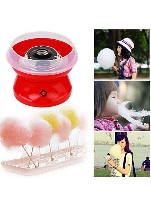 Zorzel Zorzel New Cotton Candy Maker Machine Electric Sugar Floss Homemade Hard Sugar Free Candy with Detachable Splash Guard Sugar Spoon 10 Bamboo Sticks for Kids Carnival Party Kitchen Bakery Snacks  - Image 3