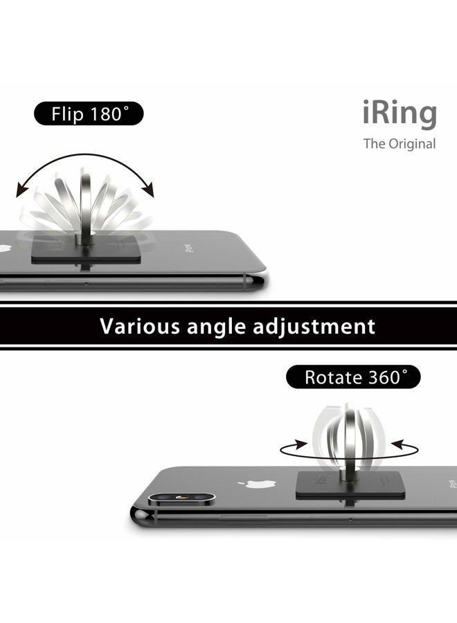 iRing AAUXX حامل إصبع الهاتف المحمول الأصلي iRing للسيارة والمكتب. ملحق حامل حلقة لهواتف iPhone وSamsung وغيرها من هواتف Android الذكية والأجهزة اللوحية. (أسود مطفي) - Image 3