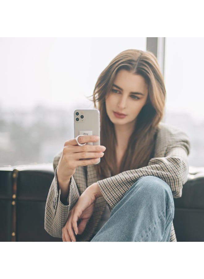 iRing AAUXX حامل إصبع الهاتف المحمول الأصلي iRing للسيارة والمكتب. ملحق حامل حلقة لهواتف iPhone وSamsung وغيرها من هواتف Android الذكية والأجهزة اللوحية. (أسود مطفي) - Image 5