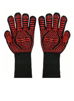 Generic High Temperature Heat Insulated Anti-Scald BBQ Gloves for Microwave Oven and Grill (Multi-Colors and Designs)  - Image 2