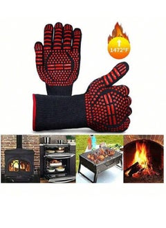 Generic High Temperature Heat Insulated Anti-Scald BBQ Gloves for Microwave Oven and Grill (Multi-Colors and Designs)  - Image 4