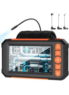 OHAHO Endoscope Camera with Light 4.3" IPS Screen 1080P HD Borescope Tools with 8 Adjustable LED Lights Endoscope with 16.4ft Semi-Rigid Snake Camera IP67 Waterproof Inspection Camera  - Image 1