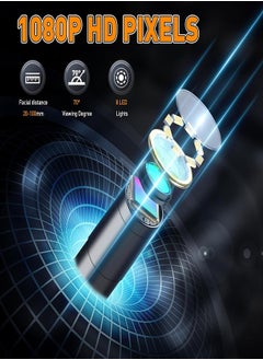 OHAHO Endoscope Camera with Light 4.3" IPS Screen 1080P HD Borescope Tools with 8 Adjustable LED Lights Endoscope with 16.4ft Semi-Rigid Snake Camera IP67 Waterproof Inspection Camera  - Image 3
