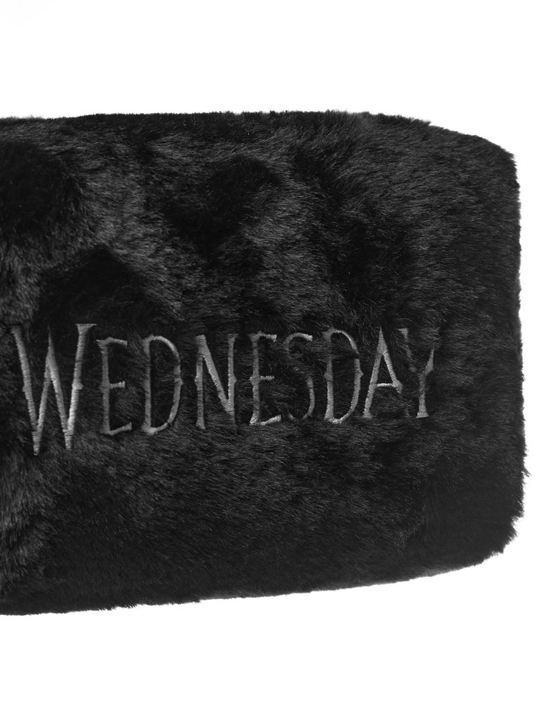 Wednesday Make Up Bag & Mirror | Addams Cosmetic Zip Up Container with Portable Accessories | Ladies Makeup Travel Pouch for Women & Teens | Netflix Series Merchandise Apparel Gift - Image 5