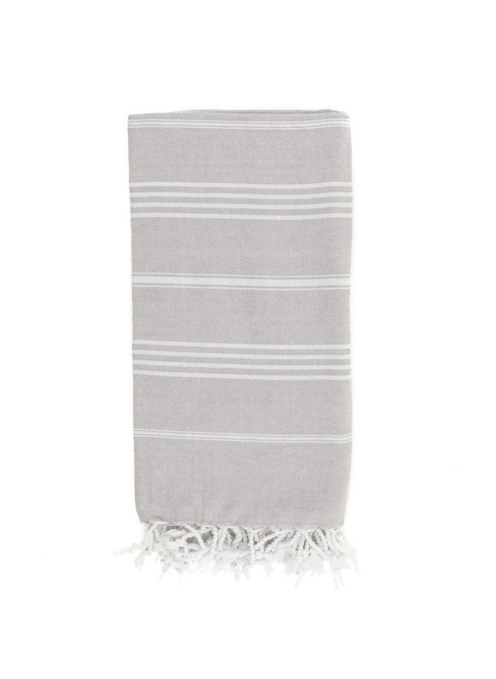 CONTEXT Style and Functionality Turkish Peshtemal Towels: 100% Organic Cotton | Prewashed & Versatile for Bath, Pool, Beach, and Spa - 40x70 Inches (Gray)  - Image 2