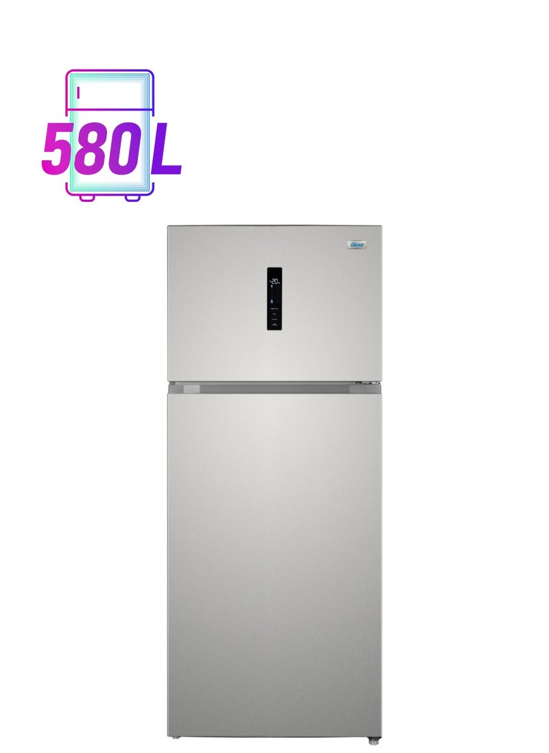 UGINE Ugine Refrigerator, 20.4 ft, 580 L, D-FROST, Inverter, Freezer LED Light, Steel - URM580INVS  - Image 1