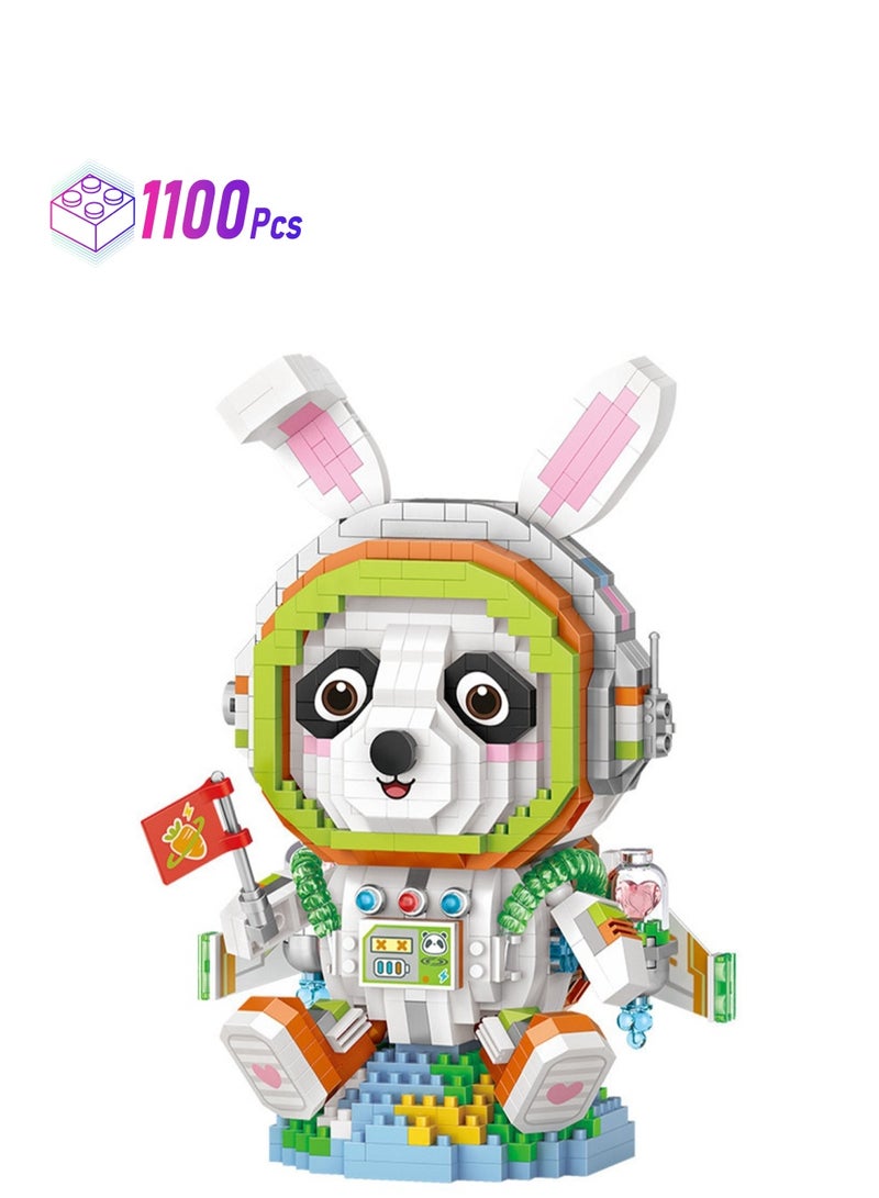 1100pcs Panda Astronaut Model Set Assembling Building Blocks Creative Diy Assembly Toys Children Adult Home Furnishings - Image 1