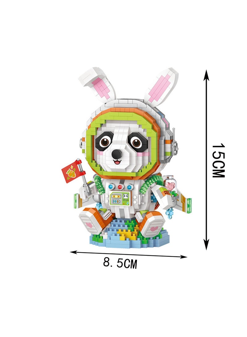 1100pcs Panda Astronaut Model Set Assembling Building Blocks Creative Diy Assembly Toys Children Adult Home Furnishings - Image 2