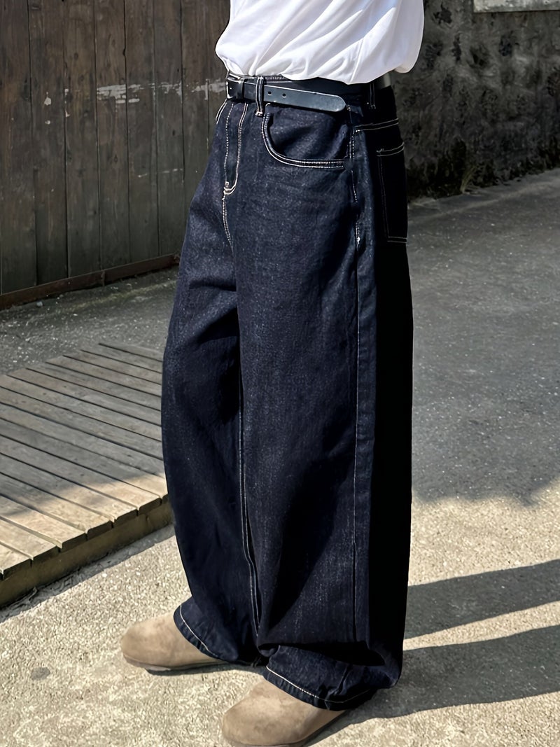Men'S Wide-Leg All-Match Jeans Boyfriend Jeans - Image 2