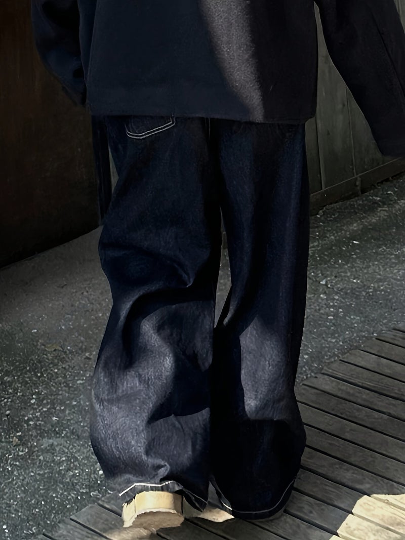 Men'S Wide-Leg All-Match Jeans Boyfriend Jeans - Image 4
