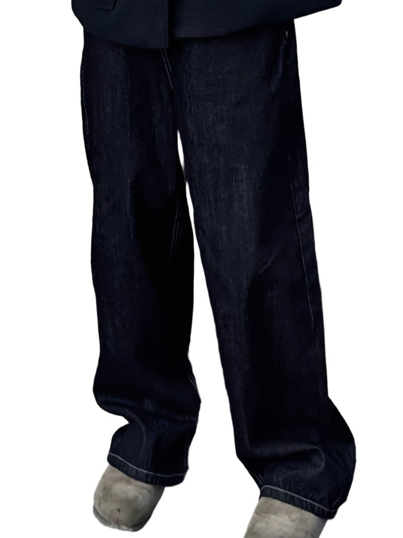 Men'S Wide-Leg All-Match Jeans Boyfriend Jeans - Image 1
