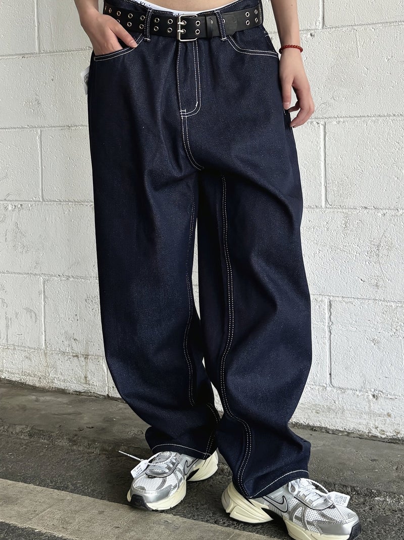 Men'S Wide-Leg All-Match Jeans Boyfriend Jeans - Image 5