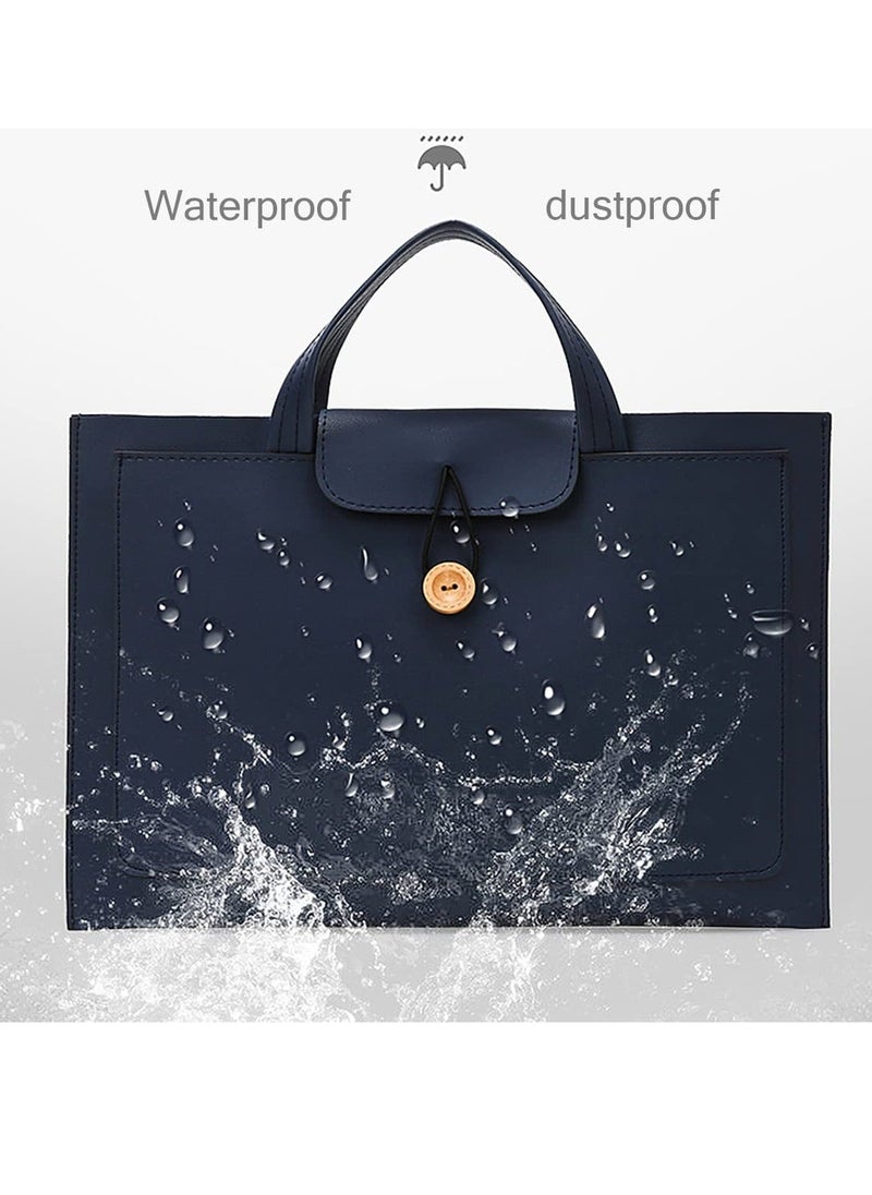 Y&D - SYOSI, Laptop Tote Bag, PU Leather 15.6 Inch Ultra-Thin Case for Men Women, Computer Bag Lightweight Briefcase Work Business Travel College - Image 1