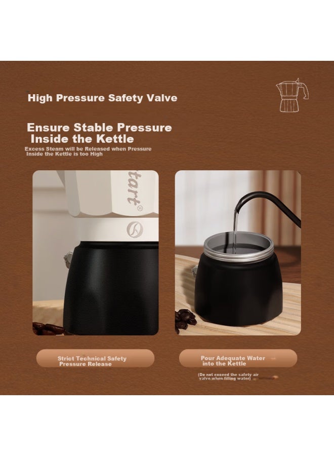 Star-start Double Valve Moka Pot Set, Third Generation Coffee Maker, Italian Espresso Machine, Outdoor Coffee Equipment - Image 5