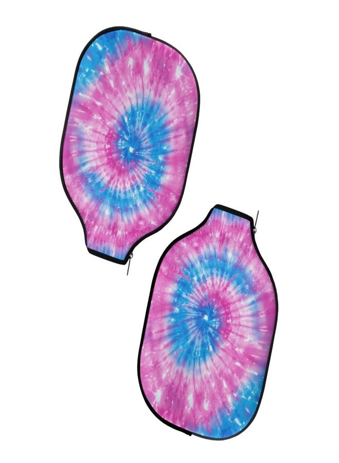 Kathyboom Blue Purple Tie-Dye Paddle Cover Racket Sleeve Bag with Zipper -Portable Ball Equipment Protective Paddle Sleeve - Image 4
