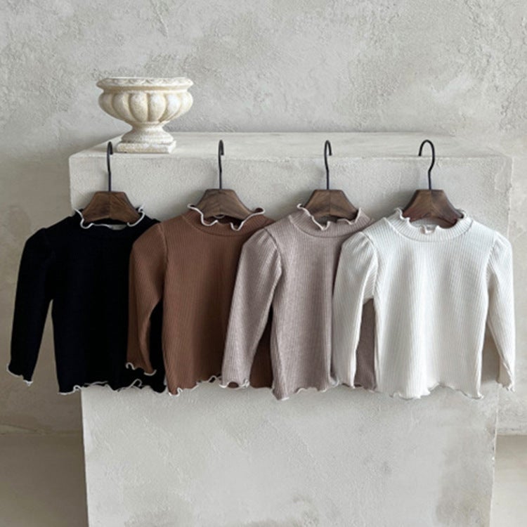 Baby Autumn Clothing 2024 Korean Children'S Clothing Baby Long-Sleeved T-Shirt Newborn Clothes Half Turtleneck Bottoming Shirt - Image 5