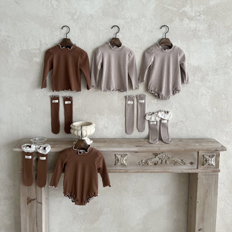 Baby Autumn Clothing 2024 Korean Children'S Clothing Baby Long-Sleeved T-Shirt Newborn Clothes Half Turtleneck Bottoming Shirt - Image 4