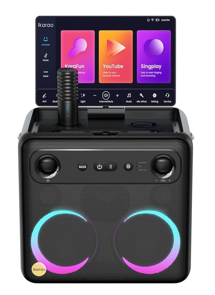 IKARAO X2 ALL-IN-ONE SMART PARTY SPEAKER 600W 10.1'' HD SELF-CHARGING W/L MIC x2 BT 5.3 WI-FI HDMI TWS RGB LIGHTS 6.8 KG 11HRS PT TF/USB GUITAR/MIC AUX CARRY STRAP - pzsku/ZF11F511F20606805F65FZ/45/1741248803/d8f244f6-f34d-4899-95ab-6d31069f515e