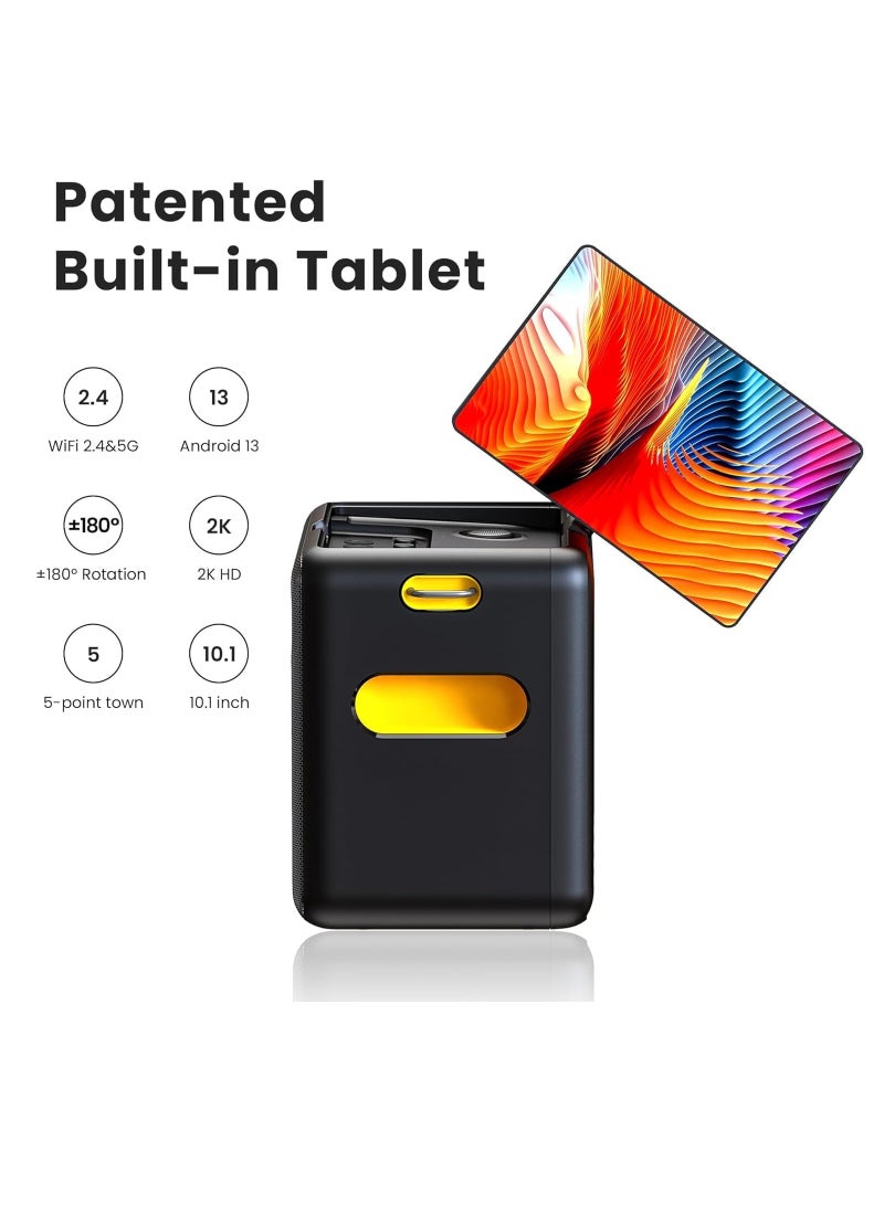Ikarao مكبر صوت ذكي للحفلات IKARAO X2 600W 10.1'' HD شحن ذاتي مع ميكروفونين لاسلكيين BT 5.3 واي فاي HDMI TWS أضواء RGB - Image 5