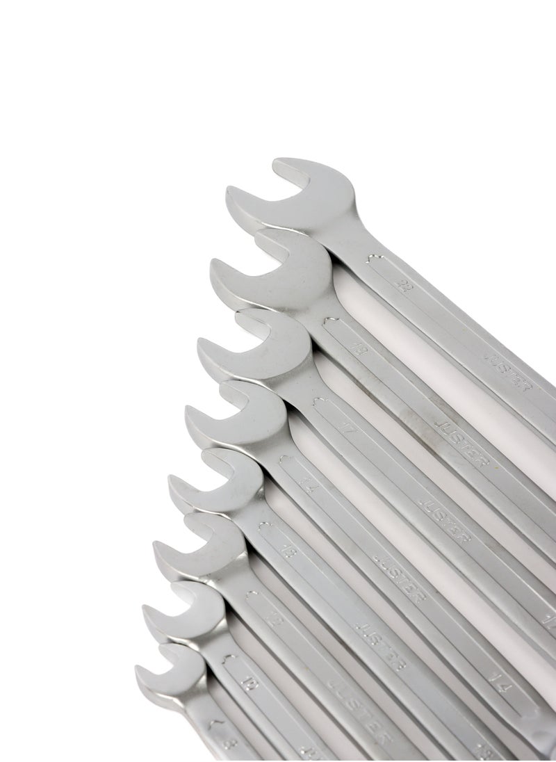 8-Piece Professional Combination Spanner Set Silver