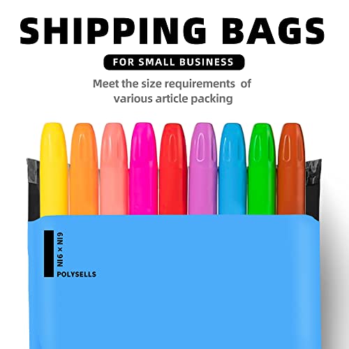 POLYSELLS 1000 pcs 6x9 Inches Blue Poly Mailers Shipping Envelopes, Strong Adhesive Sealing, Waterproof, and Tear-resistant Postal Mailing Bags for Clothing, Books, and Accessories - Image 5