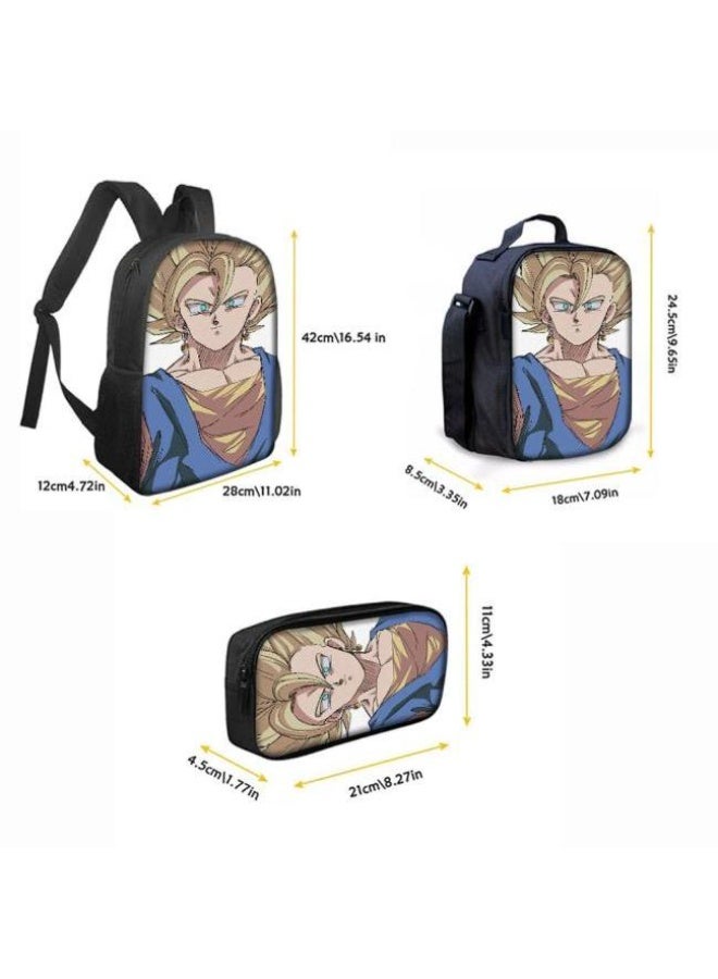 عام حقيبة الظهر المطبوعة الشائعة - مجموعة حقيبة الظهر المكونة من ثلاث قطع (يمكن استخدامها للطلاب والأطفال والأصدقاء للنزهات وتسلق الجبال وما إلى ذلك) - 103 - Image 3