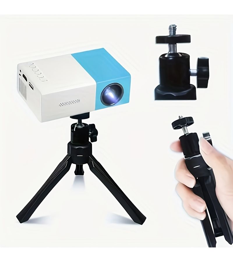 قاعدة دوارة 360 درجة سوداء صغيرة لحامل ثلاثي القوائم لإسقاط كاميرات DSLR والبث المباشر - Image 1