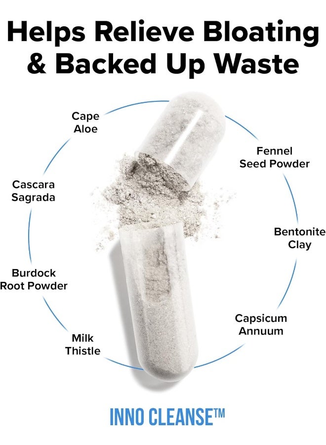 InnoSupps Inno Cleanse - Waist Trimming Complex | Digestive System Support & Aid | Reduced Bloating | Improves Energy Levels | Gluten Free, Vegan Friendly - Image 5