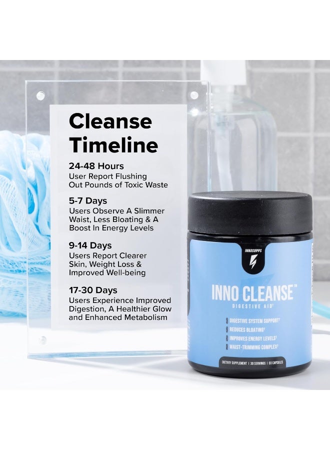 InnoSupps Inno Cleanse - Waist Trimming Complex | Digestive System Support & Aid | Reduced Bloating | Improves Energy Levels | Gluten Free, Vegan Friendly - Image 3