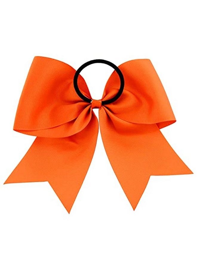 WillingTee - 20Pcs 8" Large Cheer Bows For Girls Ponytail Holder Grosgrain Ribbon Cheerleading Bows Elastic Hair Tie Bands For Baby Girls School Colleage Teens Senior Cheerleader - Image 1