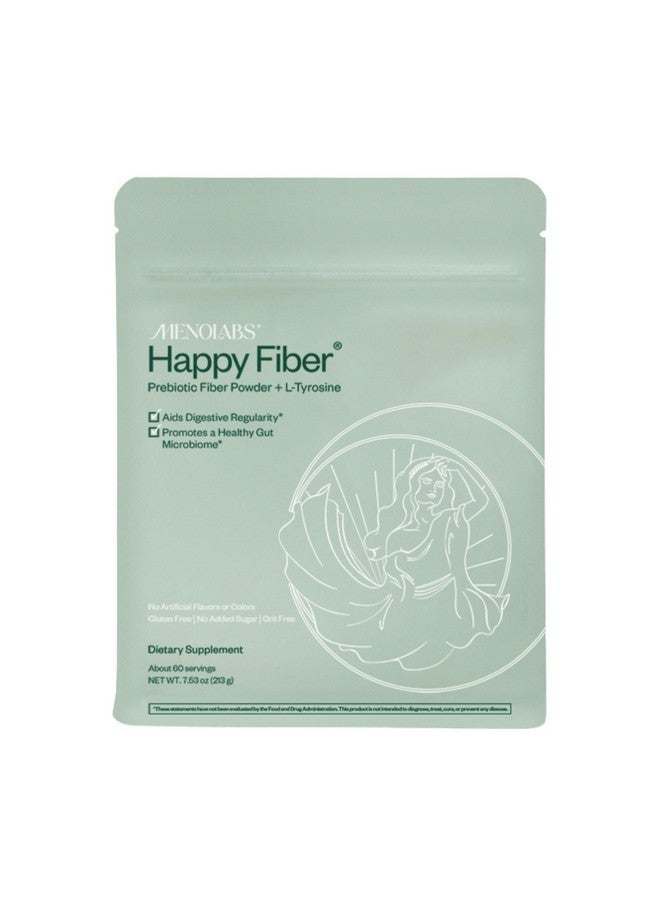 MENOLABS Happy Prebiotic Fiber Supplement - 60 Servings (213 g) - Expertly-Formulated Menopause Supplements for Women, with L-Tyrosine - Image 1