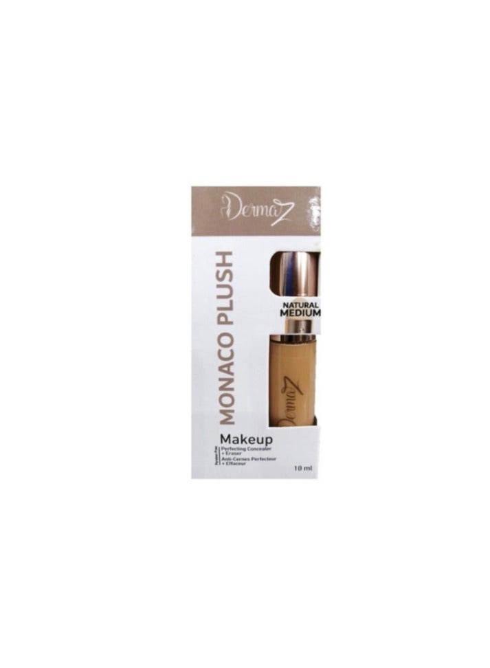 DERMAZ MONACO PLUSH CONCEALER NATURAL MEDIUM 10ML