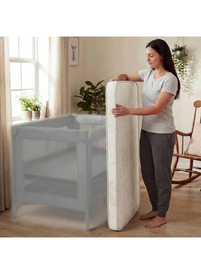 Premium Sponge Mattress for Baby Crib & Playpen  120x60 cm | Breathable Cotton | Handcrafted Comfort - Image 1