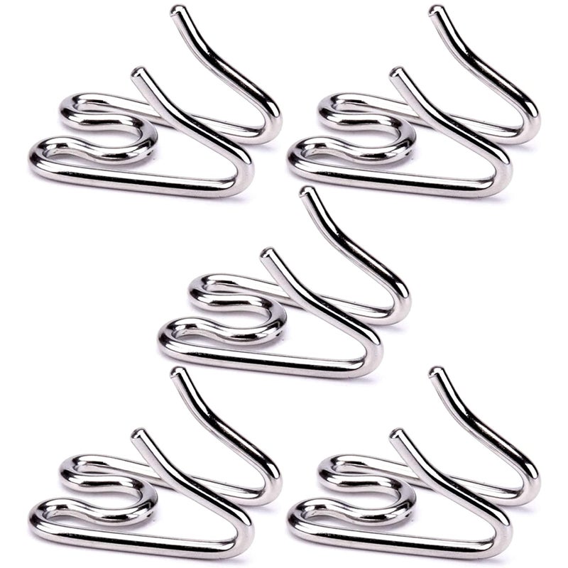 MOZETO (5 Pack) Stainless Steel Dog Collar Extra Links Designed for 2.25mm H-S Small Dog Collar Links, Silver - Image 1