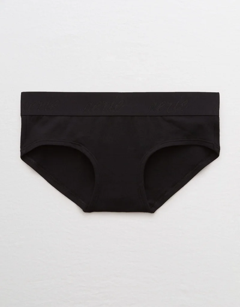 آري من امريكان ايجل سروال داخلي قطني بقصة Boybrief مزين بالشعار من Aerie