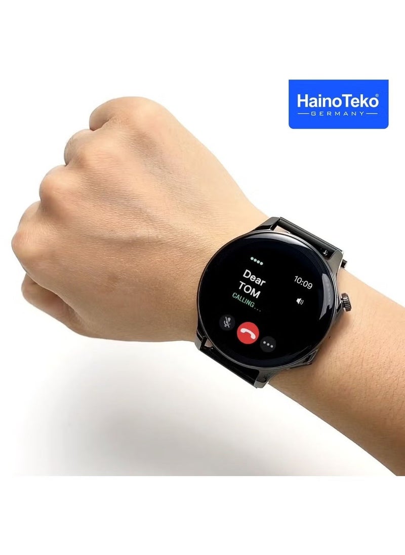 Haino Teko RW52 Round Shape AMOLED Display Smartwatch with 3 Pairs of Straps – Stylish Black Design, Fitness Tracking, Long Battery Life, Perfect for Men and Boys - Image 5