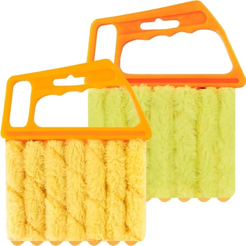 Hokoad 2 Pcs Blind Cleaner - Washable Window Blind Cleaner Duster Tool, Hand-Held Blind Duster for Wood Dlinds Mini Duster Brush Blind Dust Cleaner Venetian Shades Brush Window - Image 1