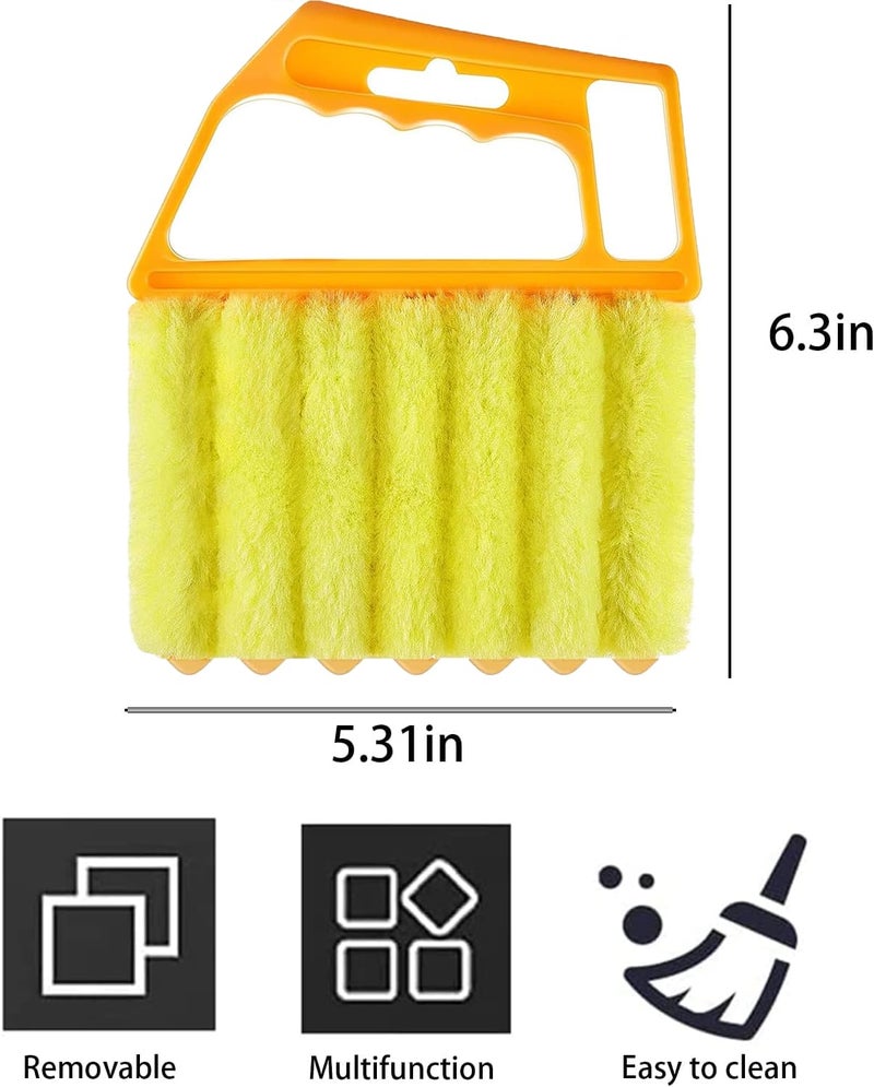 Hokoad 2 Pcs Blind Cleaner - Washable Window Blind Cleaner Duster Tool, Hand-Held Blind Duster for Wood Dlinds Mini Duster Brush Blind Dust Cleaner Venetian Shades Brush Window - Image 3