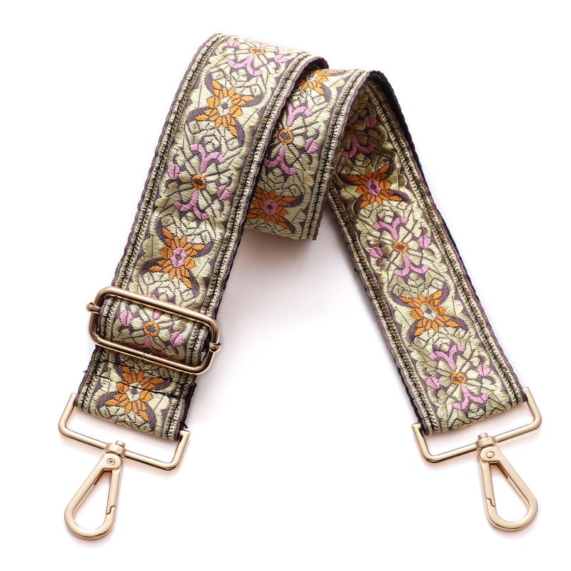 S-Jacorry Purse Strap Replacement Crossbody Wide Shoulder Strap Adjustable Canvas Straps Handbag Strap Replacement Belts Gold BUCKEL-911 - Image 1