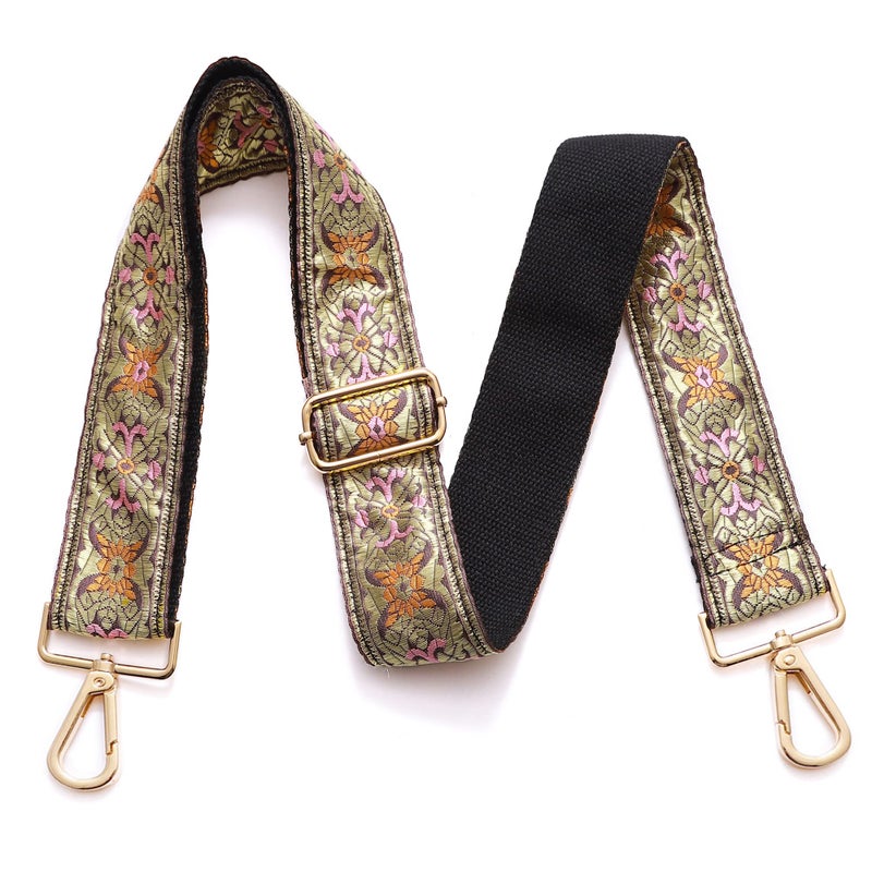 S-Jacorry Purse Strap Replacement Crossbody Wide Shoulder Strap Adjustable Canvas Straps Handbag Strap Replacement Belts Gold BUCKEL-911 - Image 2