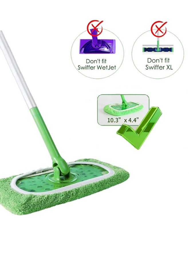 6 Pieces Reusable Coral Fleece Mop Pads Compatible with Swiffer Sweeper Wet and Dry Flat mop Cover Mop Head Replacement Washable Pads Refills for Hardwood Surface Floor Cleaning Mop is Not Included - Image 2
