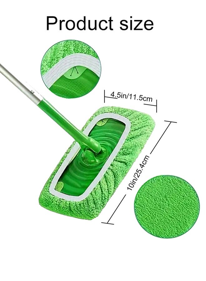 6 Pieces Reusable Coral Fleece Mop Pads Compatible with Swiffer Sweeper Wet and Dry Flat mop Cover Mop Head Replacement Washable Pads Refills for Hardwood Surface Floor Cleaning Mop is Not Included - Image 3