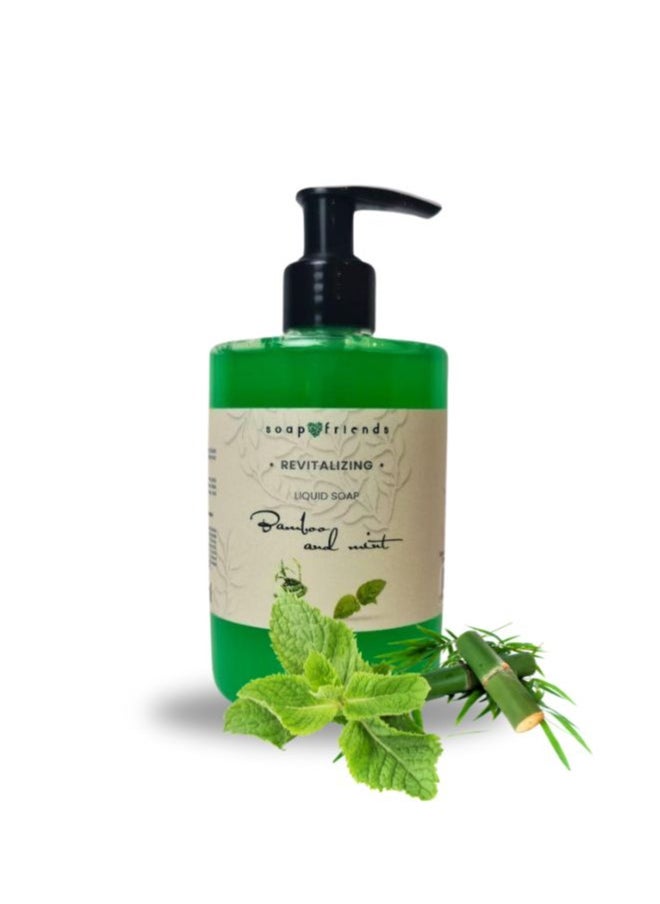 Soap&Friends Soap&Friends Bamboo with mint Liquid Soap Refreshing Green Cleanse, 300 ml  - Image 1