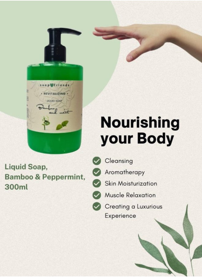 Soap&Friends Soap&Friends Bamboo with mint Liquid Soap Refreshing Green Cleanse, 300 ml  - Image 4